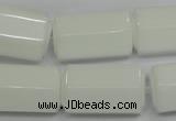 CPB78 15.5 inches 15*25mm column white porcelain beads wholesale