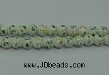 CPB781 15.5 inches 6mm round Painted porcelain beads