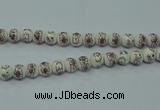 CPB791 15.5 inches 6mm round Painted porcelain beads