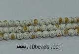 CPB803 15.5 inches 10mm round Painted porcelain beads