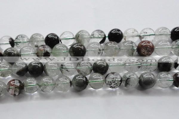 CPC06 15.5 inches 14mm round green phantom quartz beads wholesale