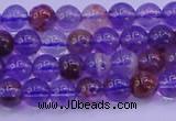 CPC600 15.5 inches 4mm round purple phantom quartz beads