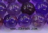 CPC604 15.5 inches 12mm round purple phantom quartz beads