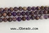 CPC662 15.5 inches 10mm round purple phantom quartz beads