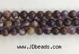 CPC663 15.5 inches 12mm round purple phantom quartz beads