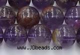 CPC666 15.5 inches 8mm round purple phantom quartz beads wholesale