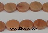 CPE26 15.5 inches 10*14mm oval peach stone beads wholesale