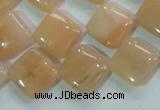 CPI102 15.5 inches 14*14mm diamond pink aventurine jade beads