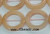 CPI105 15.5 inches 25mm donut pink aventurine jade beads