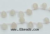 CPI11 15.5 inches 6*8mm top-drilled teardrop pink aventurine jade beads