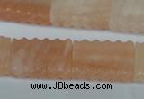 CPI155 15.5 inches 18*25mm carved rectangle pink aventurine jade beads