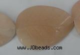 CPI159 15.5 inches 30*40mm carved leaf pink aventurine jade beads