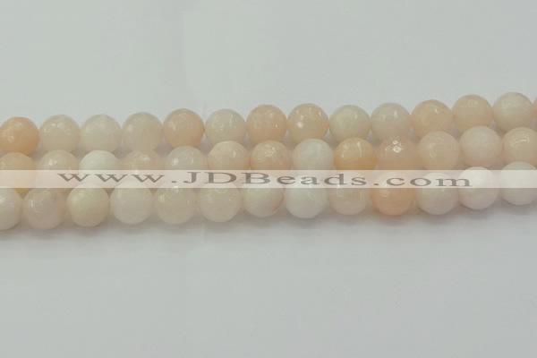 CPI214 15.5 inches 12mm faceted round pink aventurine jade beads