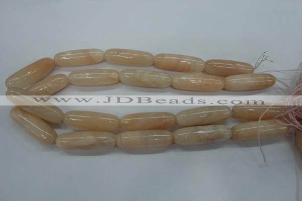 CPI38 15.5 inches 12*40mm rice pink aventurine jade beads