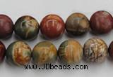 CPJ104 15.5 inches 12mm round picasso jasper gemstone beads wholesale