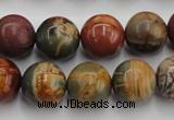 CPJ105 15.5 inches 14mm round picasso jasper gemstone beads wholesale