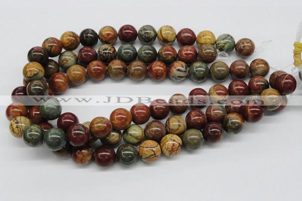 CPJ15 15.5 inches 6mm round picasso jasper beads wholesale