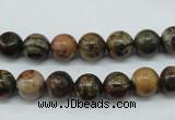 CPJ153 15.5 inches 8mm round picasso jasper gemstone beads