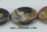 CPJ29 15.5 inches 22*30mm oval picasso jasper beads wholesale