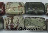 CPJ31 15.5 inches 18*25mm rectangle picasso jasper beads wholesale