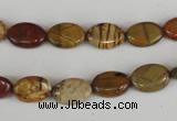 CPJ355 15.5 inches 8*12mm oval picasso jasper gemstone beads