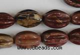 CPJ371 15.5 inches 10*18mm starfruit picasso jasper gemstone beads