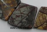 CPJ379 Top drilled 18*25mm - 26*32mm trapezoid picasso jasper beads