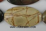 CPJ408 15 inches 25*45mm oval picasso jasper gemstone beads