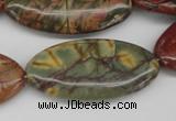 CPJ410 15 inches 20*40mm marquise picasso jasper gemstone beads