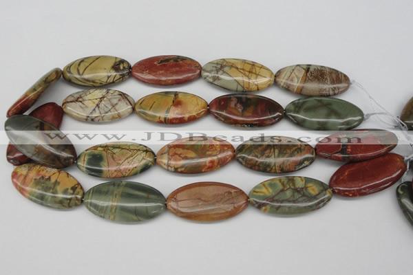 CPJ410 15 inches 20*40mm marquise picasso jasper gemstone beads