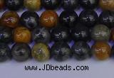 CPJ471 15.5 inches 6mm round black picasso jasper beads wholesale