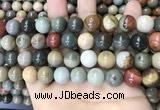 CPJ484 15.5 inches 12mm round polychrome jasper beads wholesale