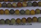 CPJ520 15.5 inches 4mm round matte wildhorse picture jasper beads