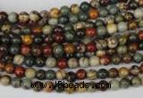 CPJ61 15.5 inches 4mm round picasso jasper gemstone beads