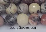 CPJ613 15.5 inches 10mm faceted round purple striped jasper beads