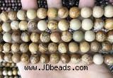 CPJ661 15.5 inches 10mm round picture jasper beads wholesale