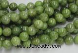 CPO01 15.5 inches 6mm round olivine gemstone beads wholesale