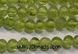 CPO102 15 inches 4mm round natural peridot beads wholesale