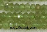 CPO118 15.5 inches 2*4mm faceted rondelle peridot gemstone beads