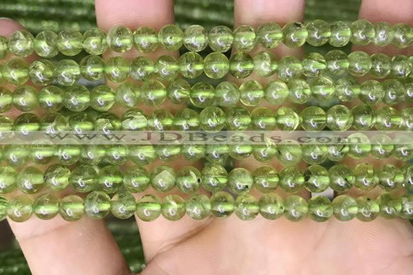 CPO130 15.5 inches 5mm round natural peridot beads wholesale