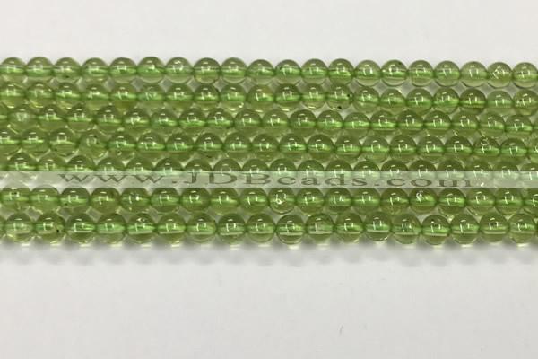 CPO133 15.5 inches 4mm round natural peridot beads wholesale