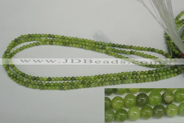 CPO20 15.5 inches 4mm round olivine gemstone beads wholesale