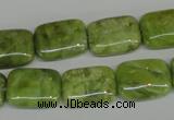 CPO37 15.5 inches 13*18mm rectangle olivine gemstone beads wholesale