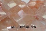 CPQ18 15.5 inches 30*30mm faceted diamond natural pink quartz beads