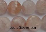 CPQ208 15.5 inches 18mm faceted round natural pink quartz beads