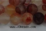 CPQ303 15.5 inches 10mm round matte pink quartz beads wholesale