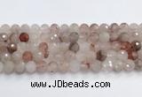 CPQ320 15.5 inches 10mm faceted round pink quartz beads