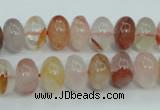 CPQ36 15.5 inches 8*12mm rondelle natural pink quartz beads