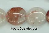 CPQ50 15.5 inches 20mm flat round natural pink quartz beads