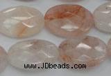 CPQ85 15.5 inches 18*25mm faceted oval natural pink quartz beads